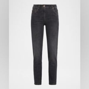 Brunelo Cucinello Black Mid-Rise Skinny Fit Jeans Size 4